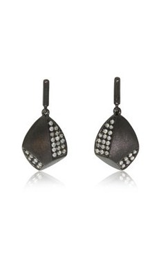 Jewellery: 9ct white gold & black rhodium .17ct diamond earrings from Walker and Hall Jeweller - Walker & Hall