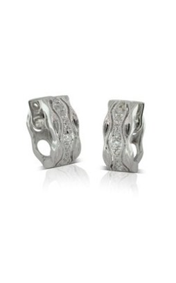 Jewellery: 18ct white gold .19ct diamond hoop earrings from Walker and Hall Jeweller - Walker & Hall