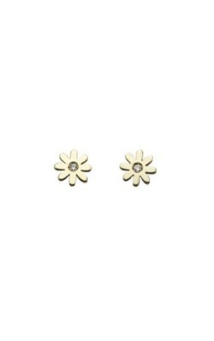 Jewellery: 9ct yellow gold Karen Walker daisy stud earrings from Walker and Hall Jeweller - Walker & Hall