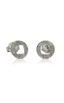 9ct white gold .10ct diamond studs from Walker and Hall Jeweller - Walker & Hall