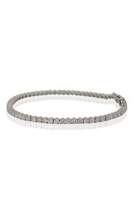 18ct white gold 4.66ct claw set diamond tennis bracelet from Walker and Hall Jew…