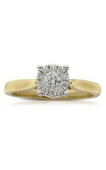 18ct yellow gold .39ct diamond galaxy ring from Walker and Hall Jeweller - Walker & Hall