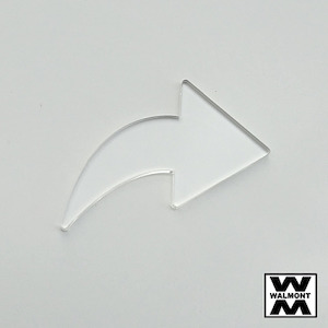 Acrylic Curved Arrow – flat shapes (10 pieces) - Walmont