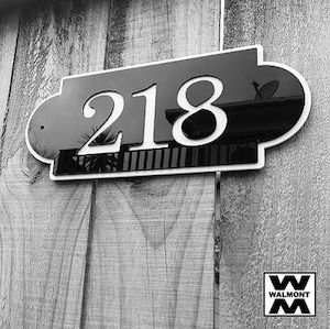 House Number Plate - Acrylic Sign - Walmont