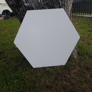 Acrylic Sign Board Hexagon - Walmont