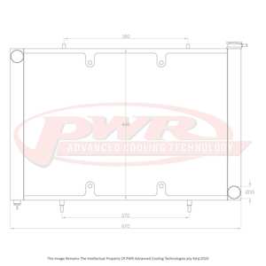 55mm Crossflow Radiator (Nissan Silvia 180SX S13 SR20/DET 90-94) w/ 16" SPAL Fan Mounts