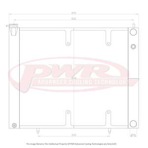 55mm 2-Pass Crossflow Radiator (Nissan Skyline R34 GTR 99-02) w/ 16" SPAL Fan Mounts