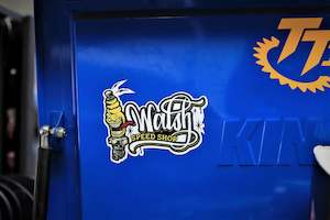 Tool box slaps "Rat fink" sparkplug design / Walsh speed shop