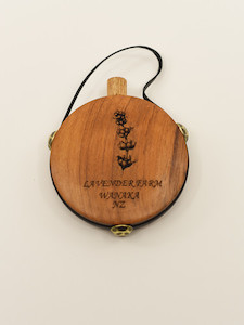 Lavender growing: Engraved Timber Scent Flask wanakalavenderfarm