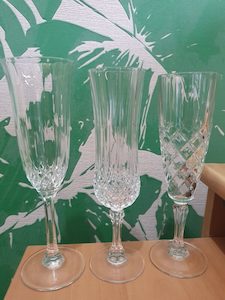 Mixed Vintage Champagne Flutes