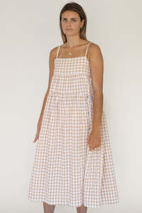 Beiged Chloe Dress - Fawn Gingham