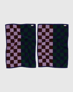 Clothing: Baggu Hand Towel Set of 2 - Jewel Checks