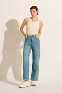 Outland Denim Ellie High Wide Leg Jean - Sunday