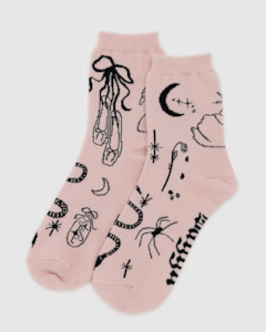 Baggu Crew Sock - Ballet Icons