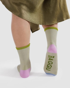 Baggu Ribbed Sock - Stone Mix