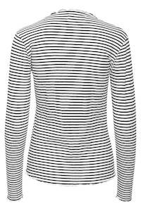 Karen by Simonsen Candace LS  Stripe Tee - Egret/Meteorite