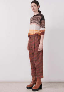 Pol Shetland Pant - Fox/Charcoal Check