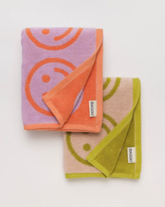 Baggu Hand Towel Set of 2 - Happy Lilac Ochre