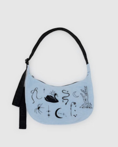 Baggu Medium Nylon Crescent Bag - Embroidered Ballet Icons