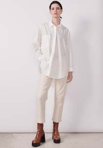 Pol Ryder Draped Back Shirt - Chalk