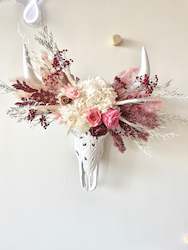 Berry Biscuit Bull Skull Arrangement