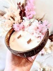 Coconut Bowl Candle- Dark Vanilla