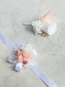 Formal Wrist Corsage & Boutonniere Set