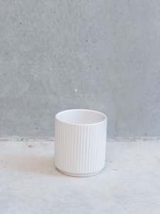 Small Linear White Vase