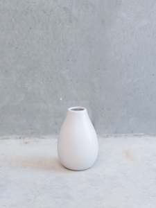 White Raindrop Vase