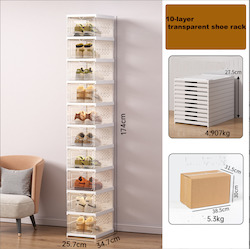 10-layer transparent shoe rack, shoe box, storage box