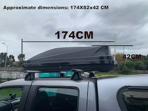 Automotive component: Car Roof Box  Car Roof Storage 650L  -(Black) Pickup in Auckland only  !