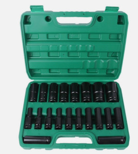 20Pcs Impact Socket Set 1/2 Inch Drive  Metric 8-32mm Garage Workshop