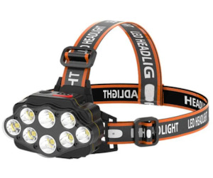 Automotive component: 8LED Strong Light Rechargeable Night Fishing Headlight Headlamp Outdoorheadlight