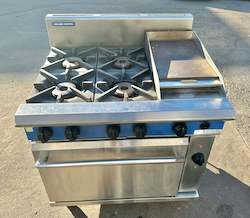 Blue Seal Convection Gas Oven Range with 4 Burners & Griddle 900mm With Warranty