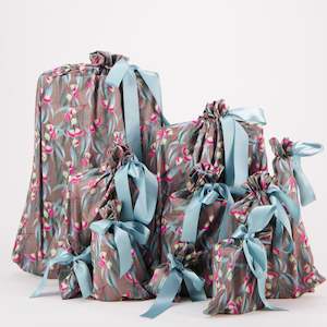 Bag or sack manufacturing - textile: Rosea Operculum (Reusable Gift Bag Set) SECONDS