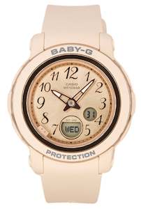 Watch: Casio Baby-G Analog Digital Resin Strap Rose Gold Dial Quartz BGA-290SA-4A 100M Women's Watch