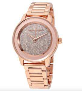 Watch: MICHAEL KORS Kinley Pave Rose Dial Ladies Watch MK6210