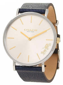 Coach Perry White Dial Leather Quartz 14503156 Women's Watch