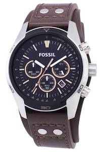 Watch: Fossil Coachman Chronograph Black Dial Brown Leather CH2891 Men's Watch