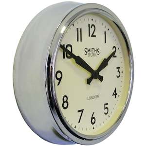 Chrome Retro Wall Clock