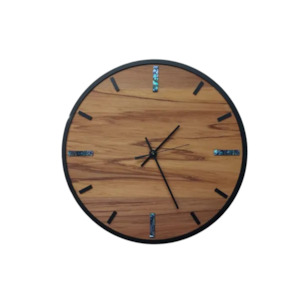 New Zealand Made Clock -Rimu & Paua