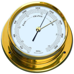 Polished Brass Barometer & Tide Clock Combo – Elegant Maritime Design