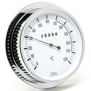 Polished Chrome 150mm Sauna Gauge