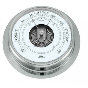 Watch: Large Polished Chrome 200mm Barometer