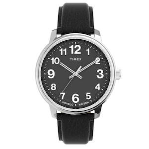 Watch: Timex Easy Reader Bold 43mm Leather Strap Men's Watch - TW2V214