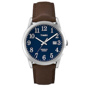 Watch: Timex Easy Reader 38mm Leather Strap Men's Watch