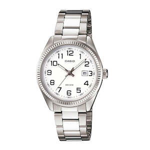 Casio White Dial Ladies Quartz Watch - LTP-1302D-7BV