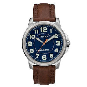 Watch: Timex Expedition Metal Field 40mm Brown Leather Strap - TW4B160