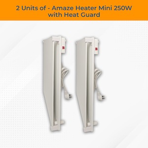 2 Units of 250W Mini Heater with Heat Guards