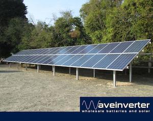 Solar Ground Mounting System for 12 large WIDE panels (up to 6000w)